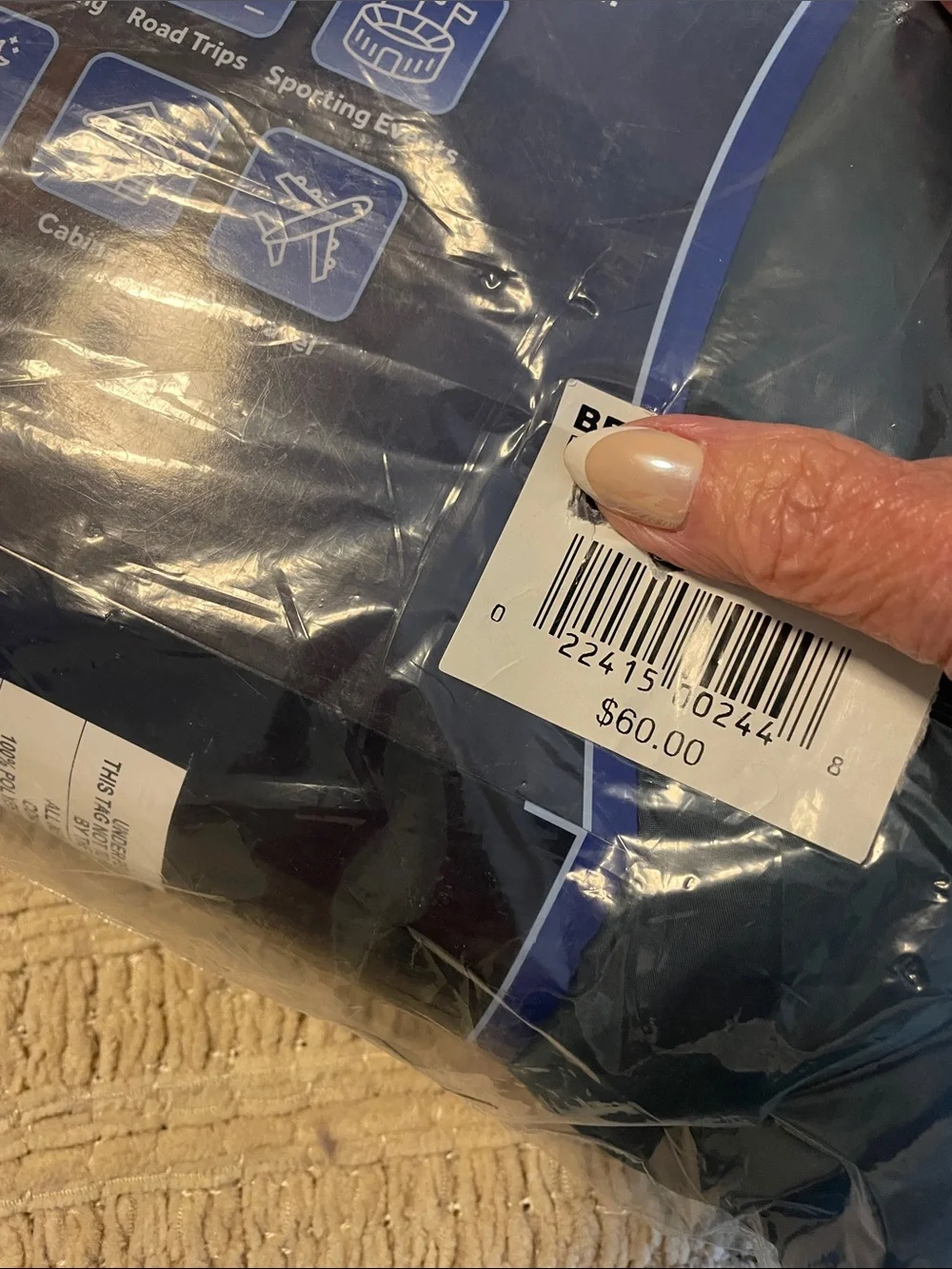 Sealy Go Everywhere Throw Blanket - Navy Blue
